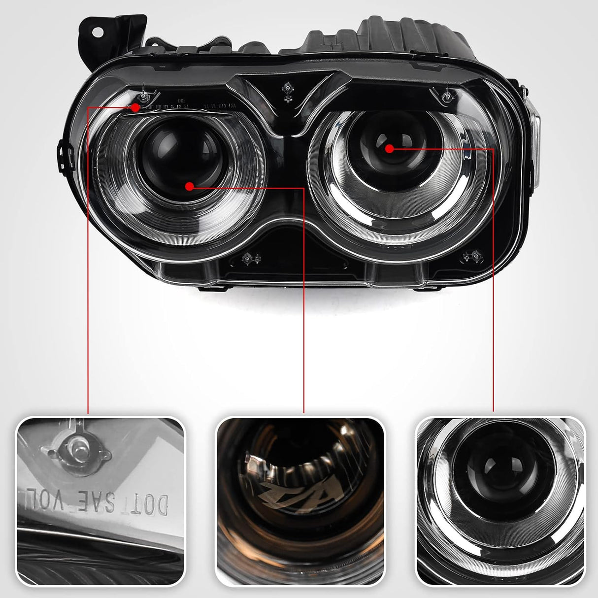 15-23 Dodge Challenger Xenon Head Lights (SXT, R/T, T/A, SRT, 392)