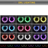 15-23 Dodge Challenger Head Lights with Color Shift Halos (Halogen)