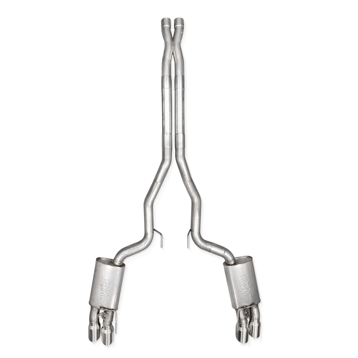 Stainless Works® (24-25) Mustang GT 304SS 3" Cat-Back Exhaust with Quad 4" OD Tips