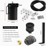 Universal 350ml Baffled Oil Catch Can Breather Filter/Mounting Bracket