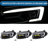 Dodge Charger Head Lights with LED Sequential Turn Signals Halogen