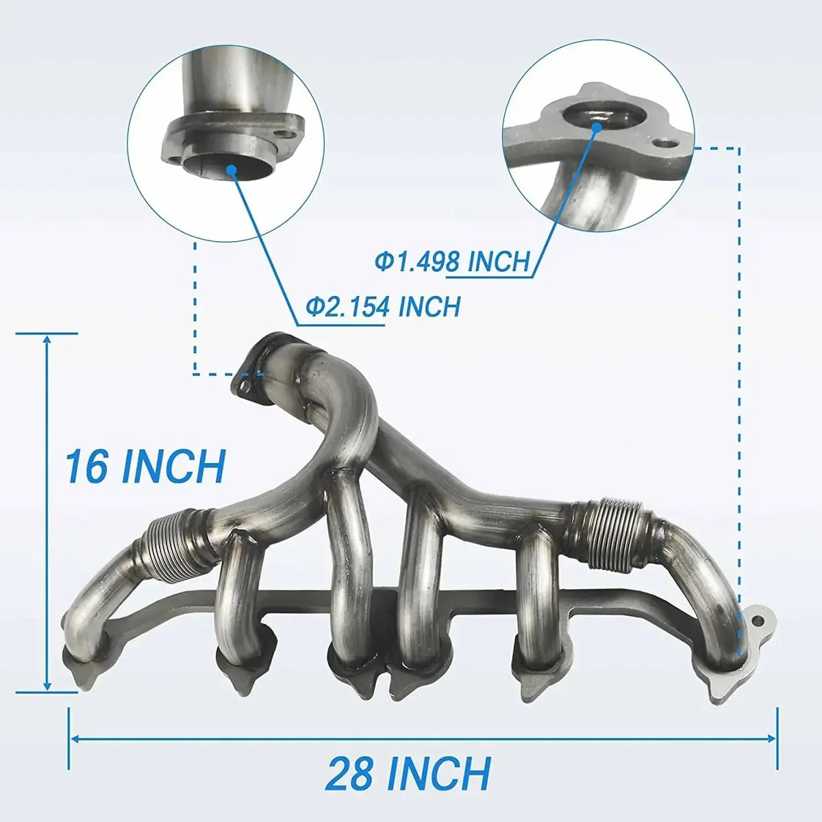1991-1999 Jeep Grand Cherokee/Wrangler 4.0L Exhaust Manifold Kit