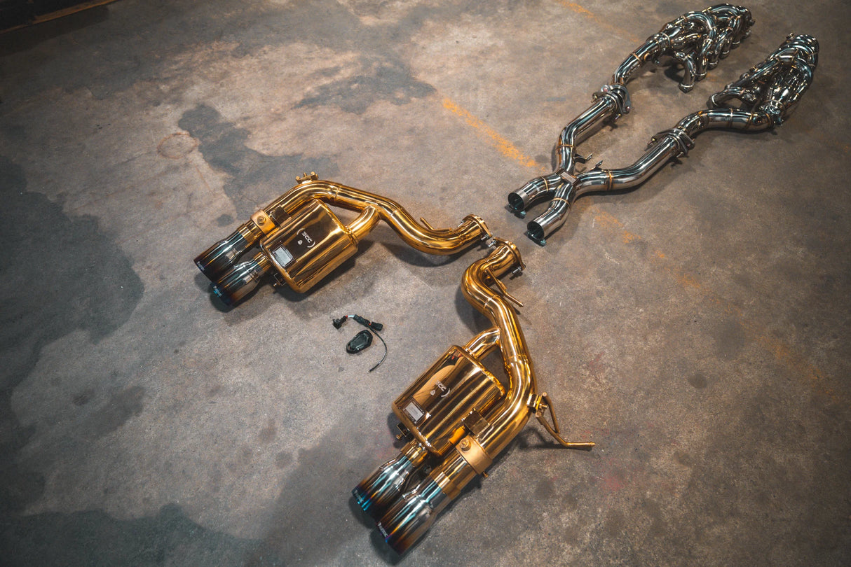 Valvetronic Designs® Ferrari 599 RACE F1 Valved Complete Exhaust System with 4" OD Tips