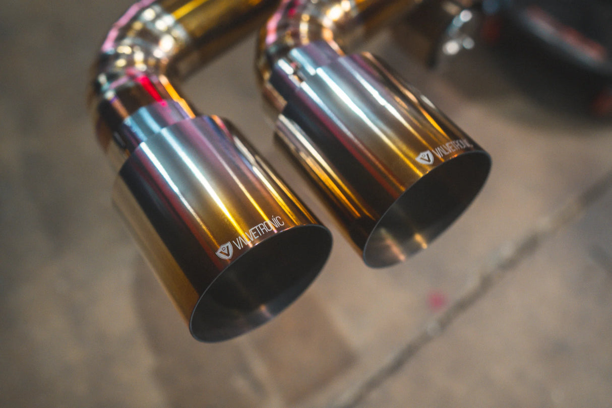 Valvetronic Designs® Ferrari F430 Spider Valved Sport Cat-Back Exhaust with 4" OD Tips