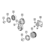 Mopar® #4593918AA (11-26) Mopar 5.7L HEMI Idler Pulley Bracket
