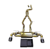 Toyota GR Supra 3.0L B58B30 Gold Titanium Valved Cat Back Exhaust 
