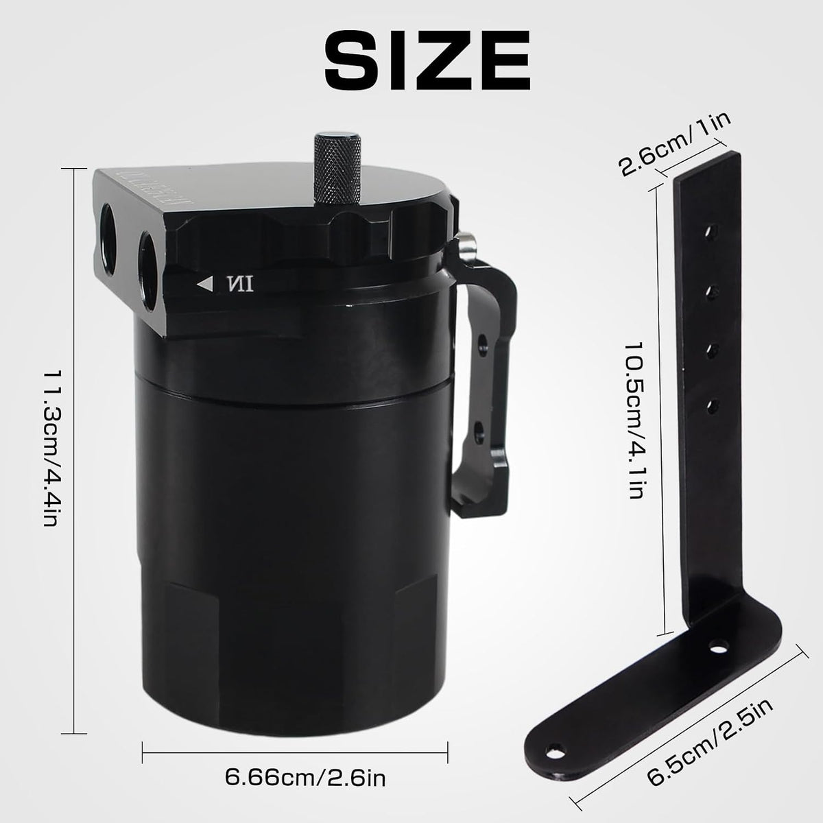 Ford Mustang/F-150 2.7L/3.5L/5.0L 350ml Baffled Oil Catch Can/SAI FIL
