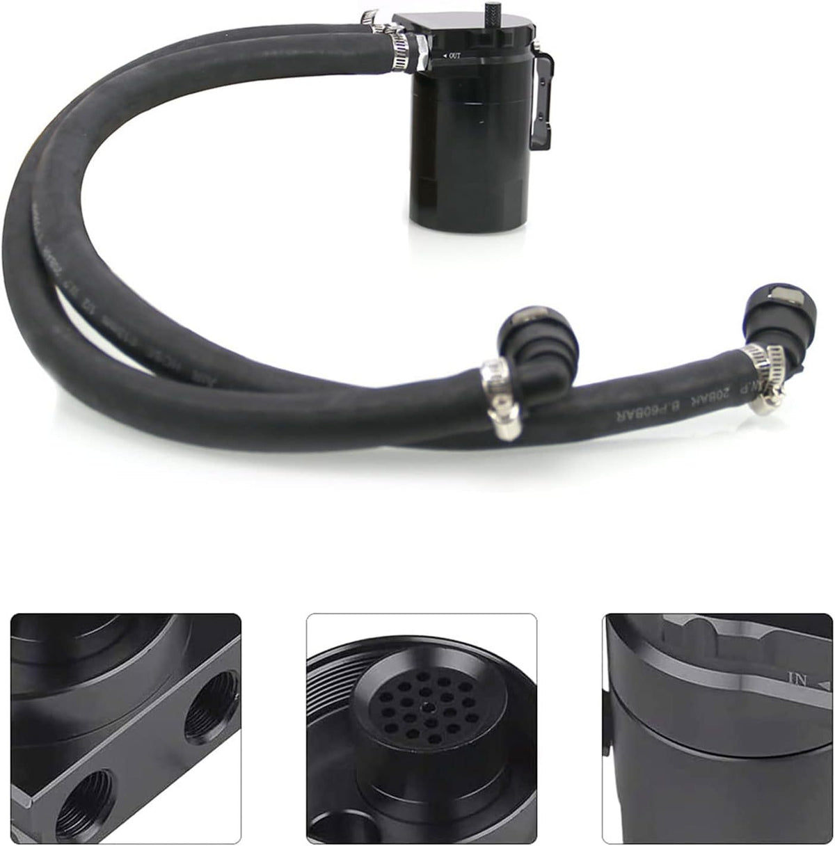 Ford Mustang/F-150 2.7L/3.5L/5.0L 400ml Baffled Oil Catch Can (Filter)