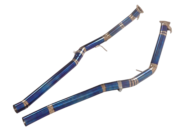 19-25 Audi RS6 C8/RS7 4K8 Titanium 3" Catless Exhaust Mid-Pipes

