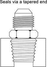 -3AN Male Flare to 1/8" NPT Pipe Fitting Adapter Aluminum Straight BK