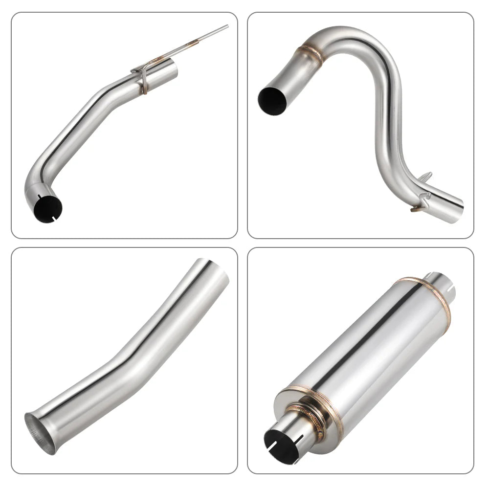 (99-04) Ford Mustang GT 4.6L 304SS 2.5" Cat-Back Exhaust with 4" OD Tips