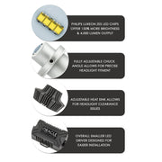 Oracle H4 4000 Lumen LED Headlight Bulbs (Pair) - 6000K