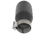 aFe MACH Force-Xp 3in 304 SS Metallic Black Exhaust Tip 3in In x 4-1/2in Out x 9in L Clamp-On Right