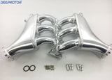 Deepmotor GTR R35 VR38DETT Billet Intake Manifold for 09-UP Nissan Plenum Silver