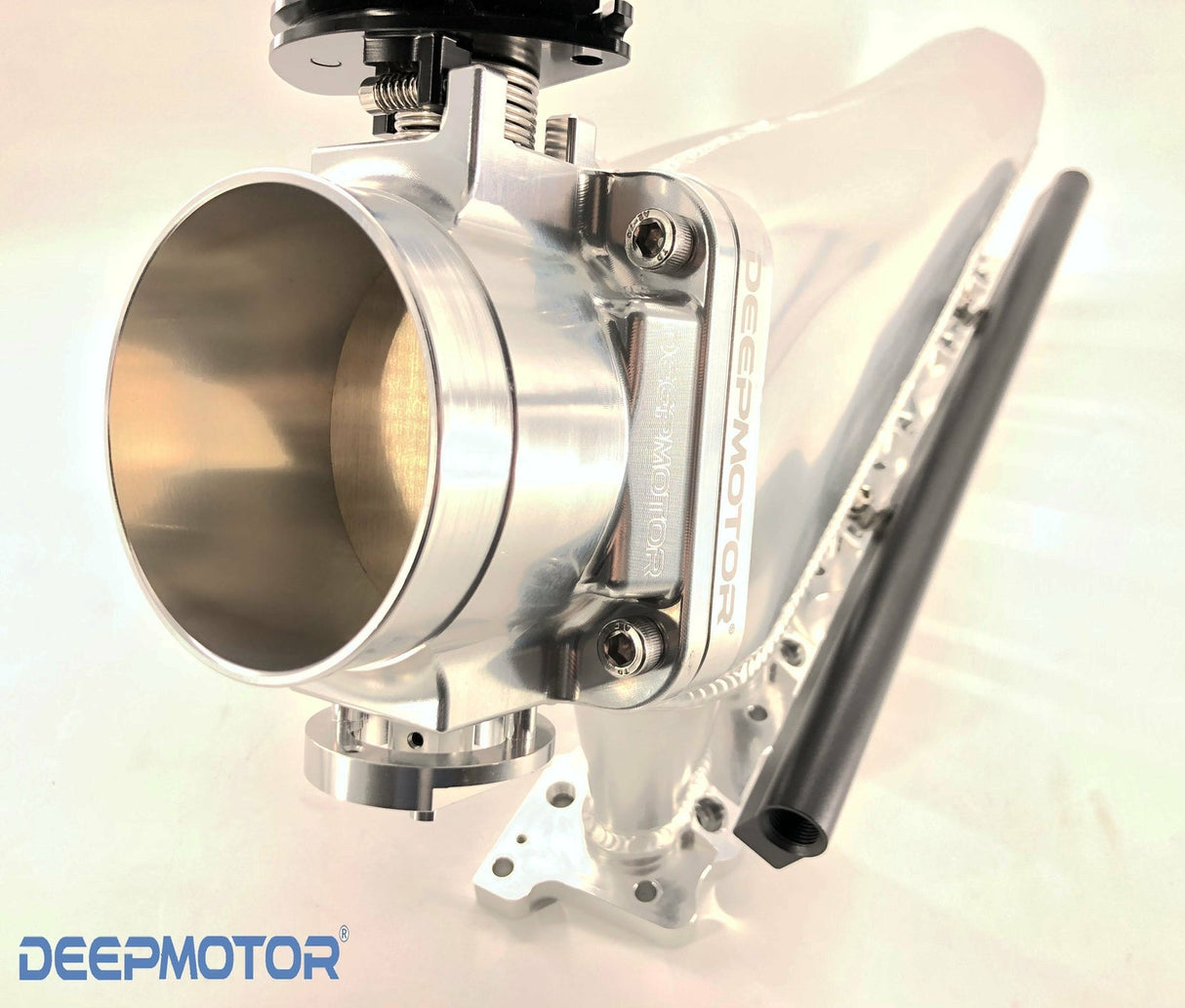 RB25 RB25DET Billet Intake Manifold Fuel Rail 90mm Throttle Body + Control Cable