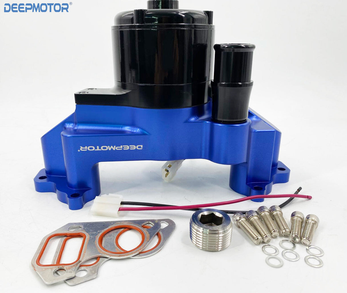 Deepmotor CNC LS LS1 LS2 LS3 LS6 6.0 Electric Water Pump Aluminum Black-Blue