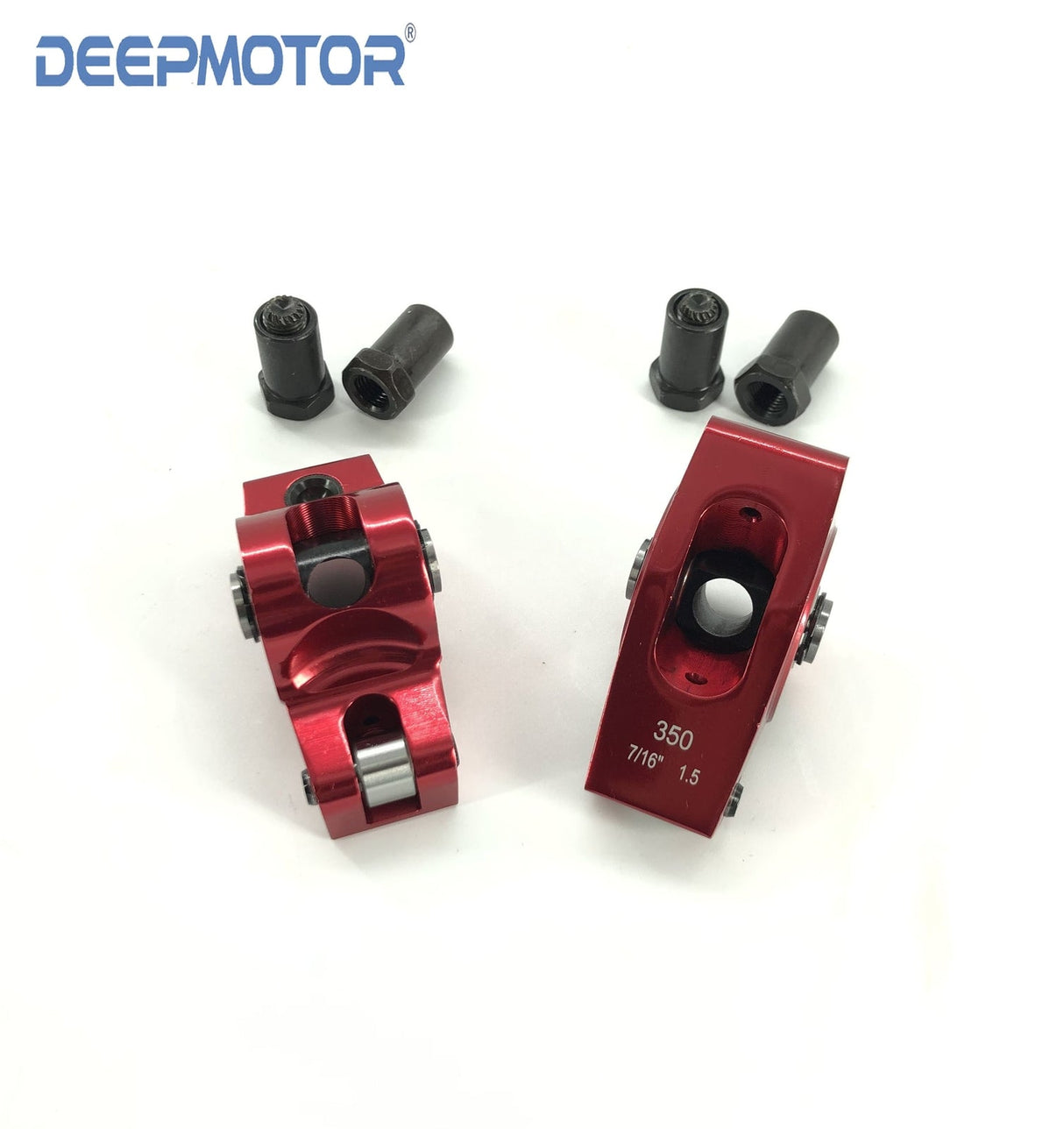 For Small Block CHEVY SBC 350 1.5 Ratio 7/16’’ Aluminum Rocker Arms Red Anodized