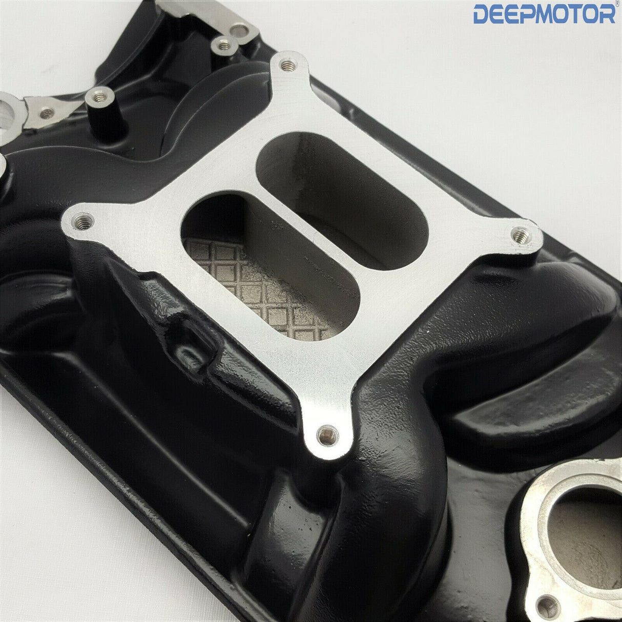 For Small Block Chevy SBC Vortec Dual Plane 350 383 Intake Manifold 1996-UP BLK