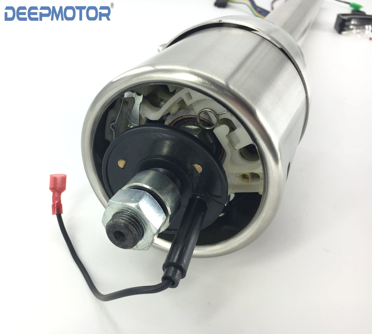 32'' Chrome Floor Tilt Manual Steering Column w/ 9 Hole Wheel Adapter No Key