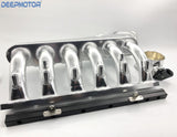 Deepmotor Billet 90mm Intake manifold Fuel Rail Throttle body for M50 M52 silver