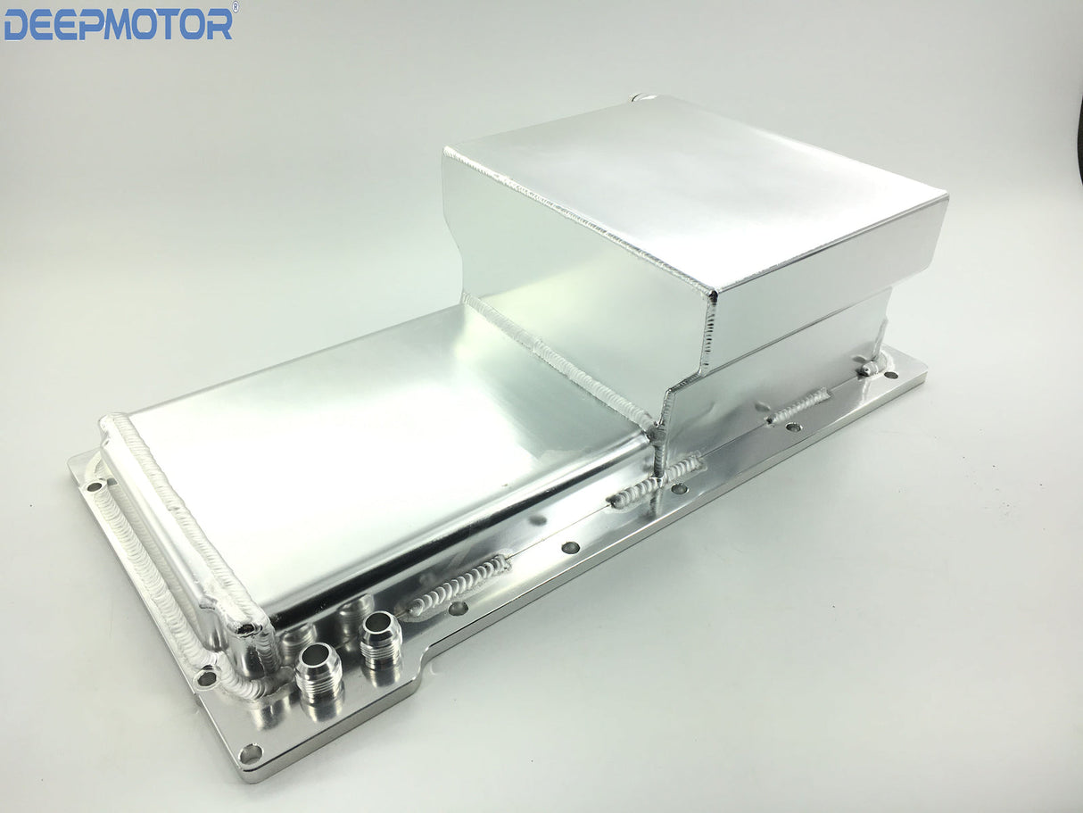 Deepmotor Fabricated Aluminum 6.0lb 7-Quart Front Sump Oil Pan LS1 LS2 LS3 LS6