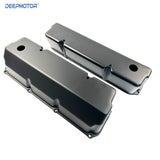 Fits Ford 351C Black Aluminum Valve Covers - Tall w/Hole
