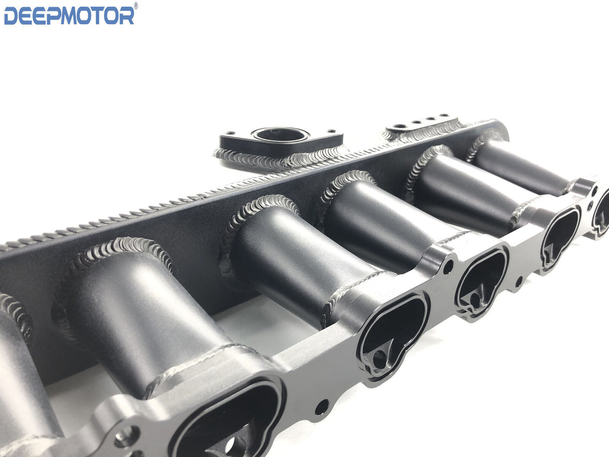 Deepmotor 1JZ GTE 90mm Billet Intake Manifold Fuel Rail Throttle Body Set Black