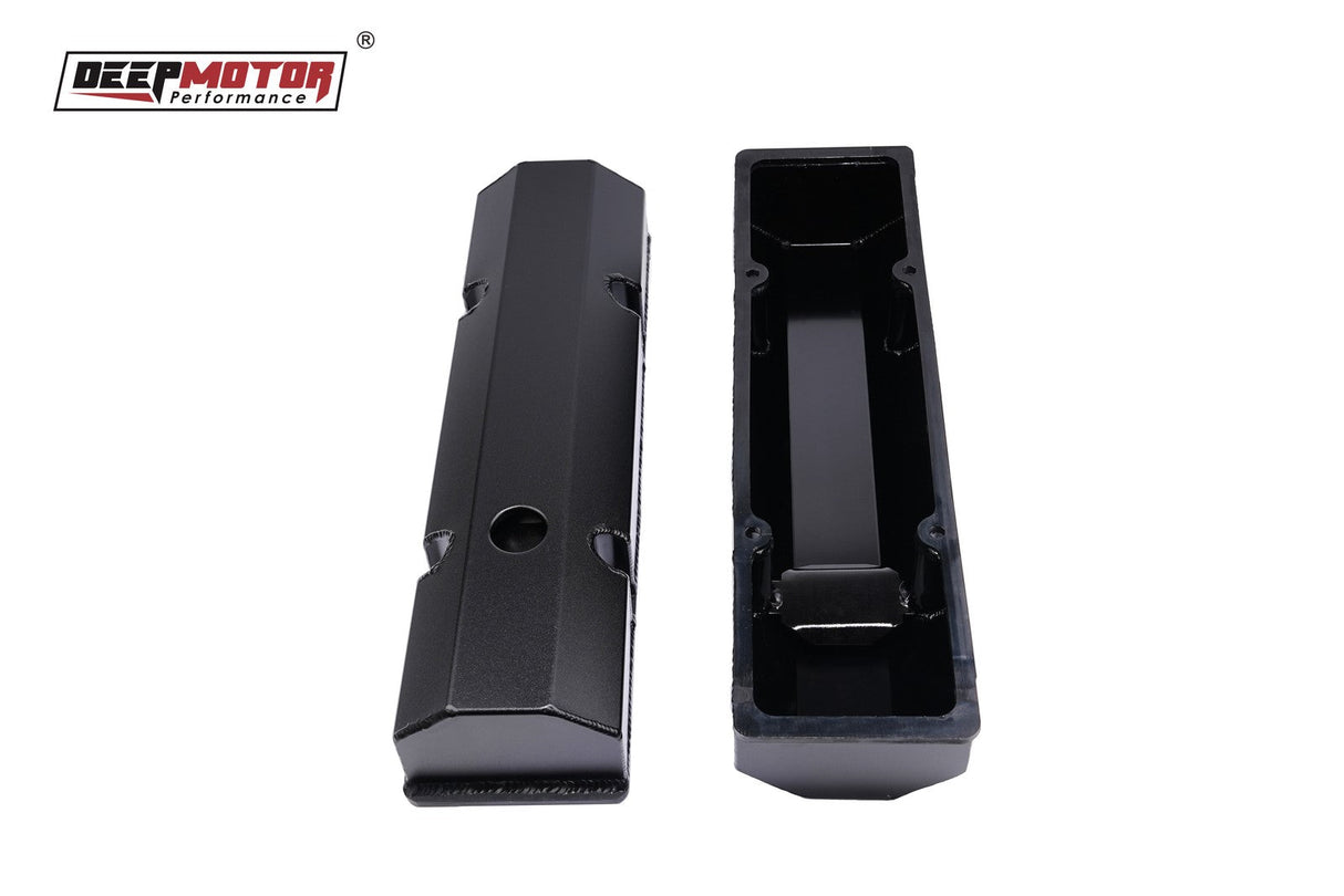 Aluminum Fabricated Valve Cover for Small Block Chevy SBC 350 400 265 283 Black