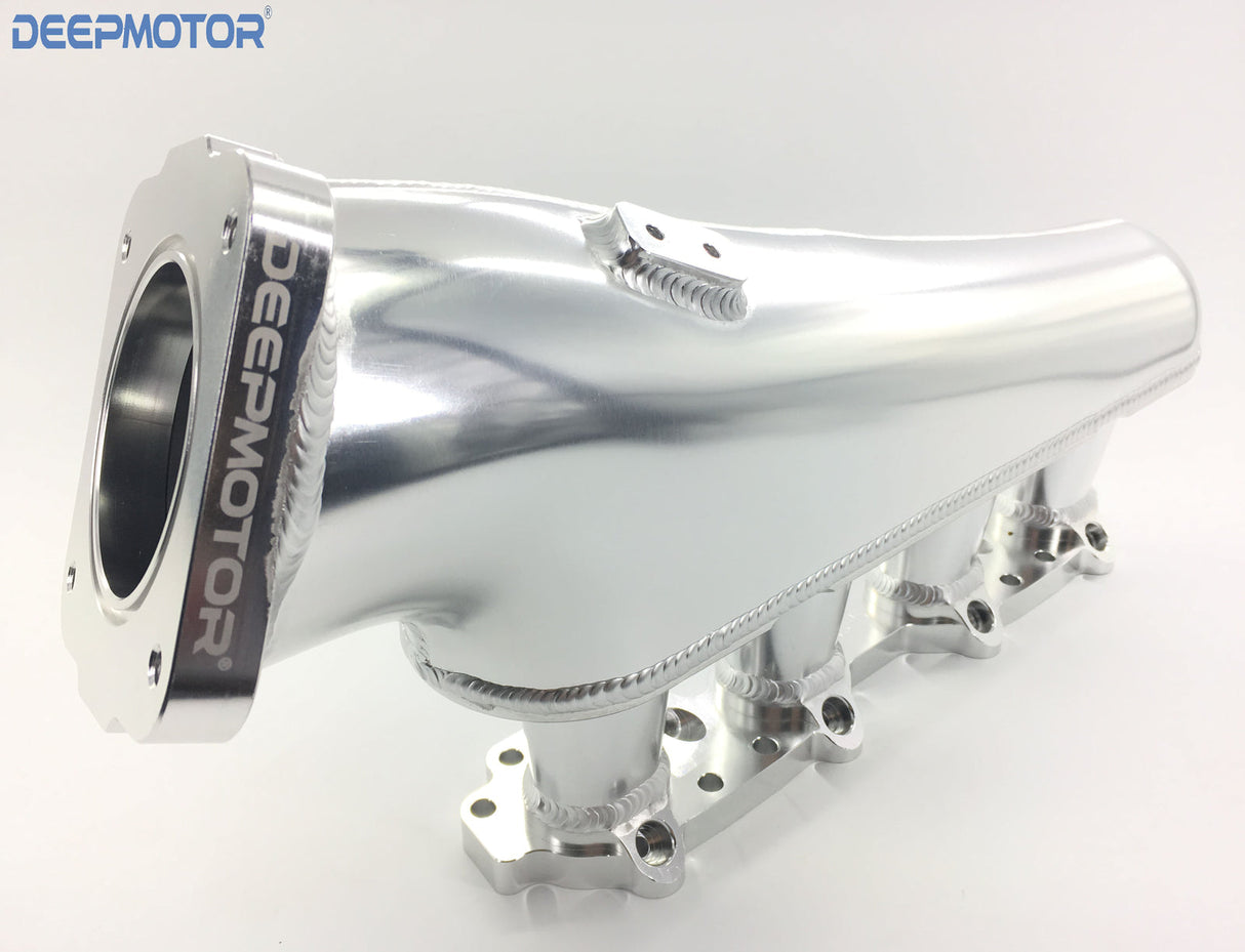 S14 S15 SR20DET 76mm Billet Intake Manifold Fuel Rail Throttle Body Silver