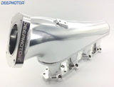 S14 S15 SR20DET 76mm Billet Intake Manifold Fuel Rail Throttle Body Silver
