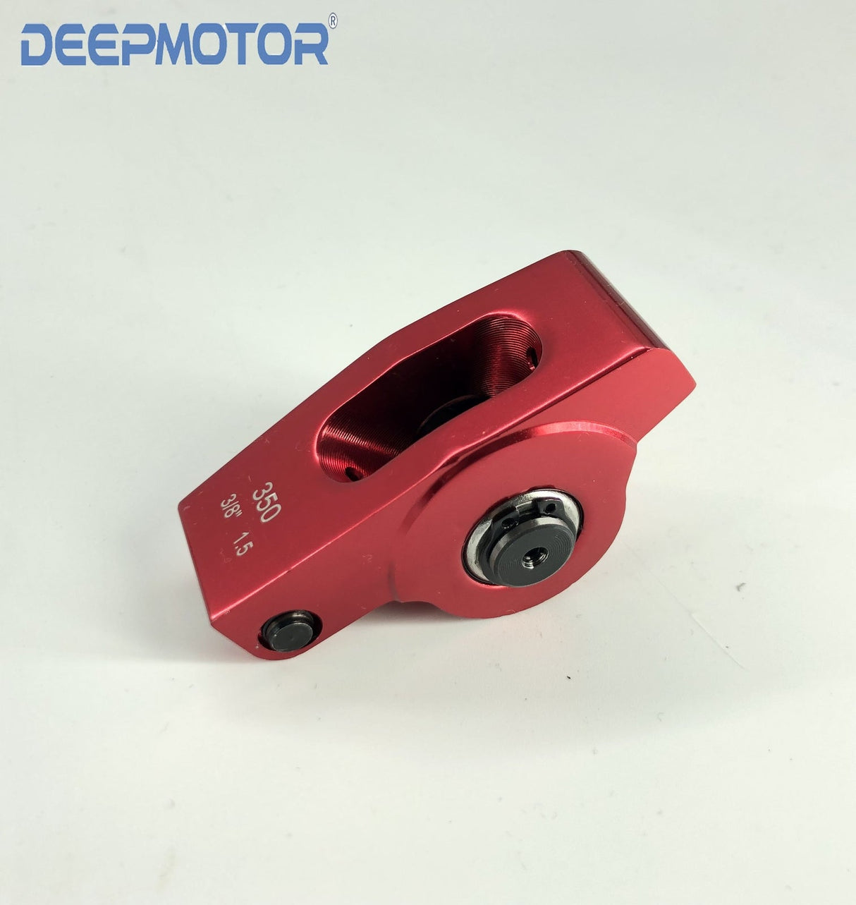 Deepmotor SBC 350 1.5 Ratio 3/8’’ Aluminum Rocker Arms Set for SBC Chevy Red