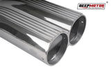 Aluminum Finned Shotgun Intake Air Hood Scoop Single & Dual Carbs Setup Polished