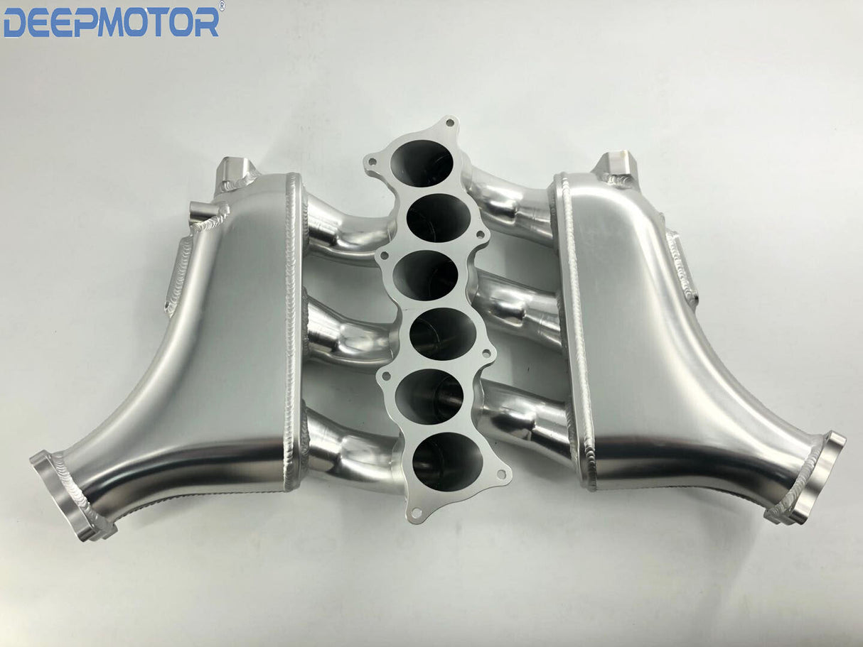 Deepmotor GTR R35 VR38DETT Billet Intake Manifold for 09-UP Nissan Plenum Silver