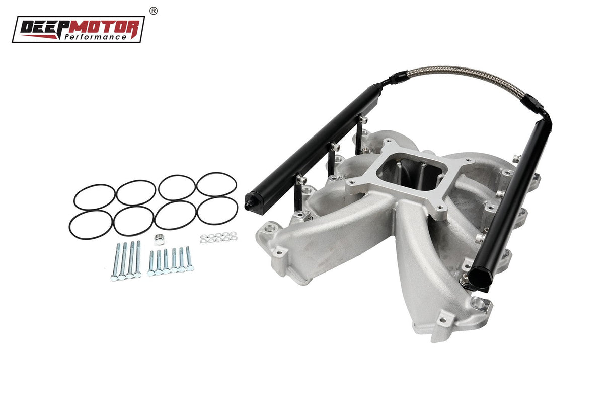 Aluminum Single Plane EFI Intake Manifold w/Fuel Rail for GM Gen III LS1 LS2 LS6