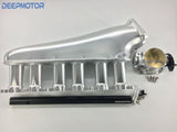 Deepmotor 1JZ GTE Billet Intake Manifold Fuel Rail 90mm Throttle Body Set +Cable