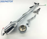 Tilt Auto 32" Steering Column No Key & Shift Indicator W/ Wheel Adapter Chrome