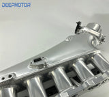 RB25 RB25DET Billet Intake Manifold Fuel Rail 90mm Throttle Body + Control Cable