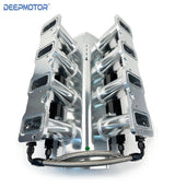 Deepmotor 102mm Dual Fuel Rails LS3 L92 Intake Manifold 16 injectors Silver