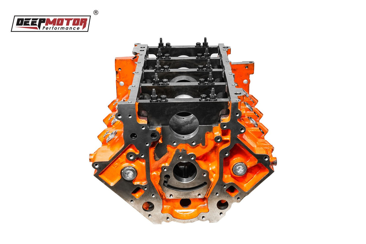 CNC machined Cast Iron Engine Block for LSX 4.000 Bore DH-9.240 6-Bolt Orange
