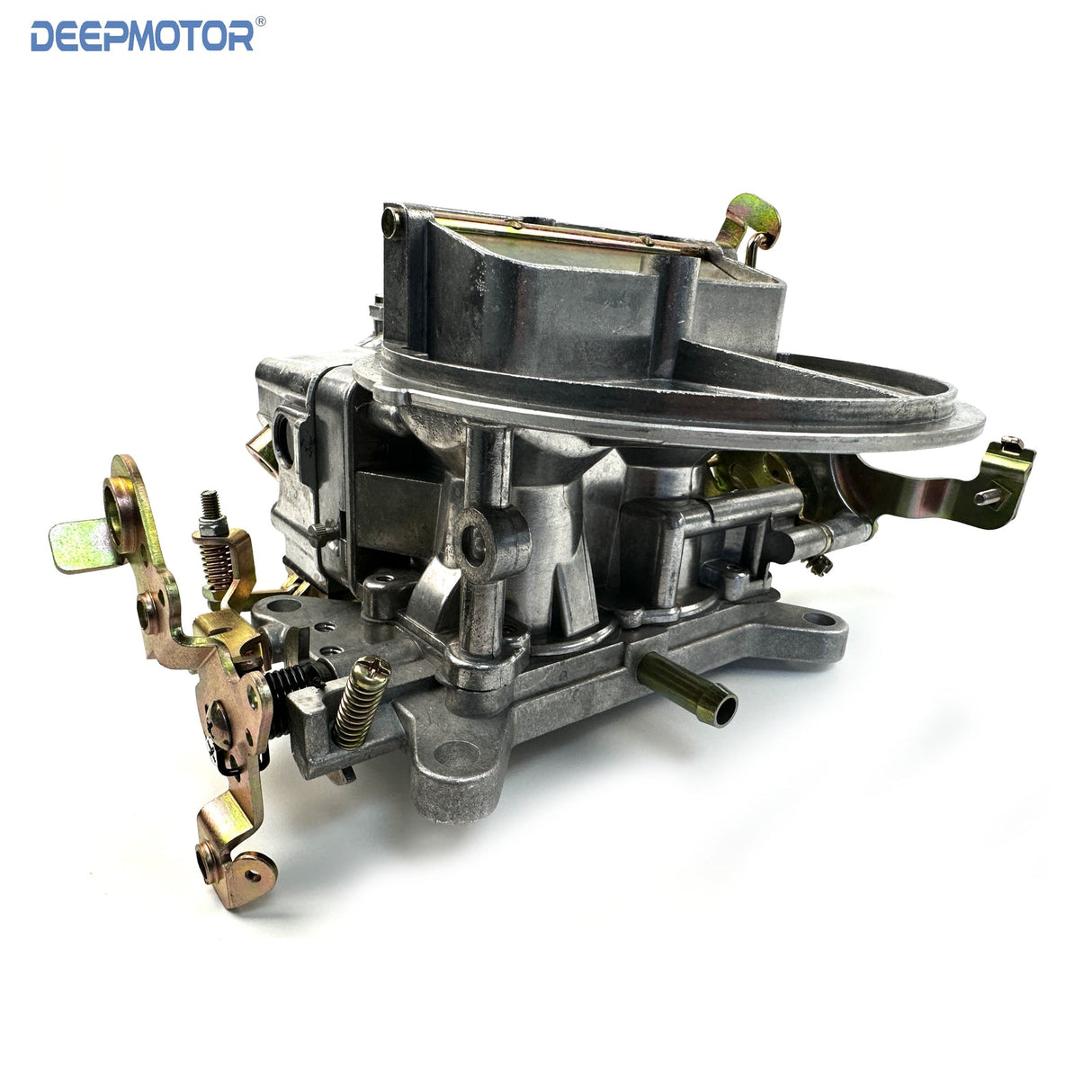 Deepmotor 2 Barrel Carburetor 350 CFM Manual Choke Silver