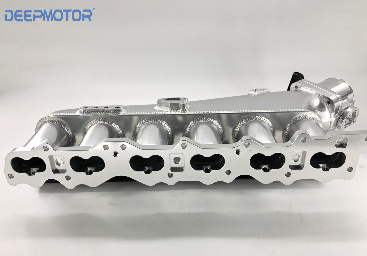 RB25 RB25DET Billet Intake Manifold Fuel Rail 90mm Throttle Body + Control Cable