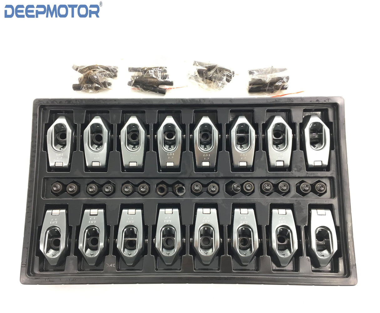 Deepmotor LS1 LS2 LS6 5.7L 1.7 Ratio 3/8'' Aluminum Roller Rocker Arm W/ Studs