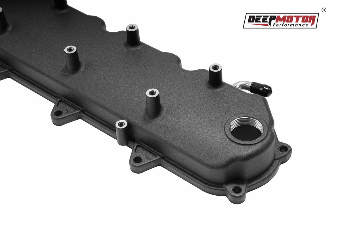 Cast Aluminum Valve Covers w/ Coil Mounts for GM LT GEN V 5.3 6.2 LT1 LT4 Black