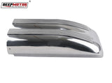 Aluminum Finned Shotgun Intake Air Hood Scoop Single & Dual Carbs Setup Polished