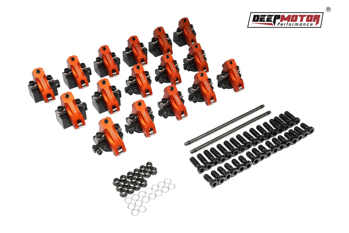 Aluminum Shaft Mount 1.7 Ratio Roller Rocker Arms w/ Hardware for Chevy BBC 454