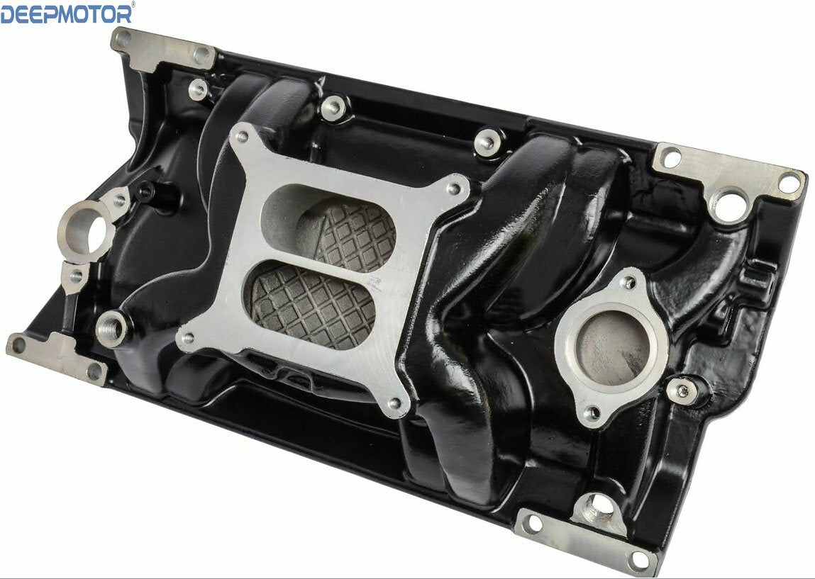 For Small Block Chevy SBC Vortec Dual Plane 350 383 Intake Manifold 1996-UP BLK