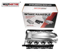 Billet CNC 102mm Intake Manifold Set with Burst Panel Flange for LS3 L92 Silver