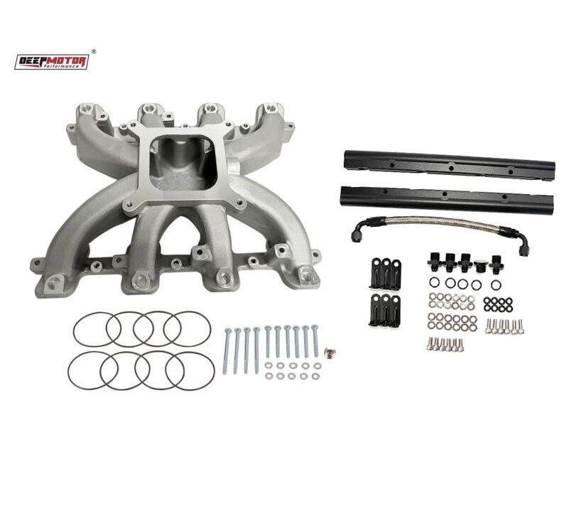 Aluminum Single Plane EFI Intake Manifold for Gen III LS1 LS2 LS6 with Fuel Rail