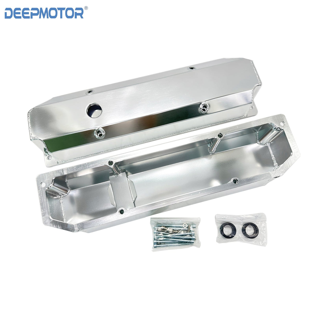 Aluminum Tall Valve Cover w/Hole for Mopar Big Block Chrysler BBC 383 440 Silver