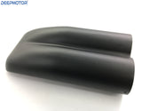 Aluminum Finned Shotgun Intake Air Hood Scoop Single & Dual Carbs Setup Black